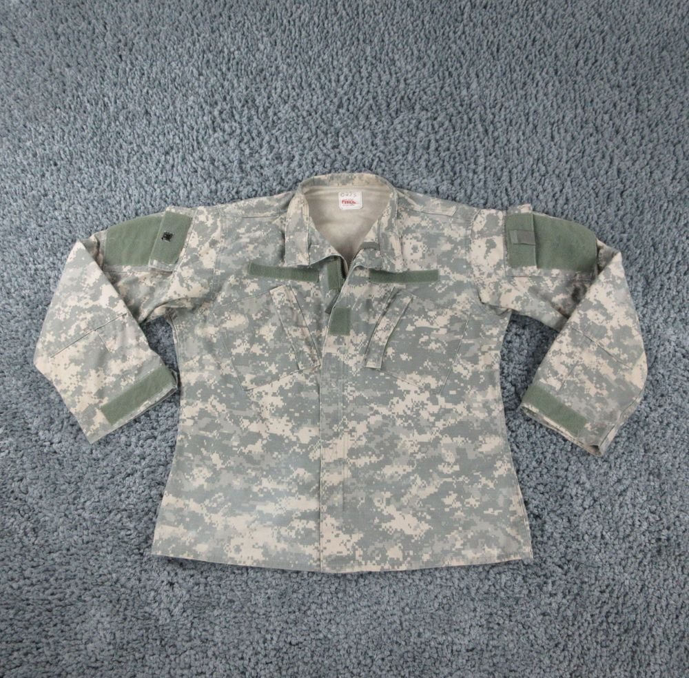 Propper Tactical Jacket Mens Medium Gray Camo Rip Stop Long Sleeve Full Zip '